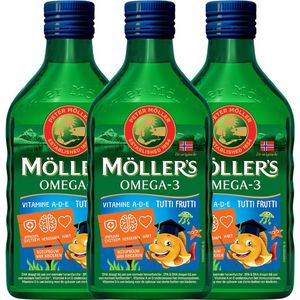 Möller's Omega-3 levertraan Tutti Frutti (250 ml) - 3-pack