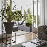 Capi Urban Smooth Vierkante Plantenbak 30x30x30 cm Zwart