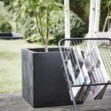 Capi Urban Smooth Vierkante Plantenbak 30x30x30 cm Zwart