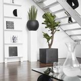 Capi Urban Smooth Vierkante Plantenbak 30x30x30 cm Zwart