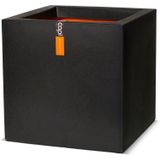 Capi Urban Smooth Vierkante Plantenbak 30x30x30 cm Zwart