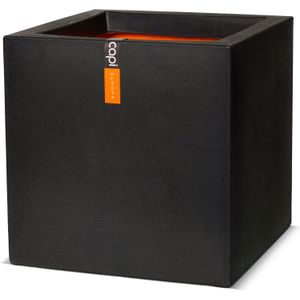 Capi Urban Smooth Vierkante Plantenbak 30x30x30 cm Zwart