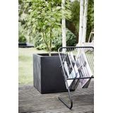 Capi Urban Smooth Vierkante Plantenbak 40x40x40 cm Zwart