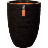 Capi Bloempot Nature Rib Elegant Laag 36x47 cm Zwart