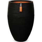 Capi Vase ""Nature Rib"" Elegant Deluxe 40 x 60 cm Schwarz
