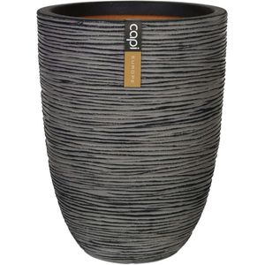 Capi Bloempot Nature Rib Elegant Laag 36x47 cm Antraciet