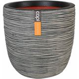 Capi Blumentopf Nature Rib 35x34 cm Anthrazit KOFZ932