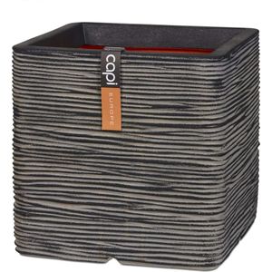 Capi Nature Rib Vierkante Plantenbak 50x50 cm - Antraciet