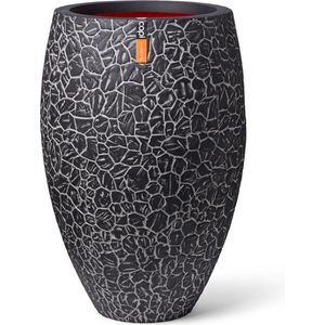 Capi Europe - Vaas elegant deluxe Clay NL - 55x85 - Antraciet - Opening Ø38 - Bloempot voor binnen en buiten - Levenslang garantie - Breukbestendig - 100% Recyclebaar - CO2 Neutraal geproduceerd - KATC1132