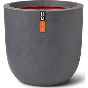 Capi Europe - Bloempot bol Smooth NL - 43x41 - Donkergrijs - Opening Ø35 - Bloempot voor binnen en buiten - Levenslang garantie - Breukbestendig - 100% Recyclebaar - CO2 Neutraal geproduceerd - KDG933