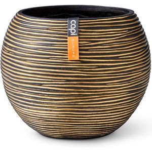 Capi Europe Bloempot binnen Nature-Rib goud / zwart Ø 12 H 10 cm
