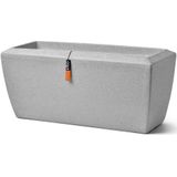 Capi Europe - Bloembak rechthoek Granite - 90x35x40 - Ivoor - Bloempot Voor binnen en buiten - Beschikbaar in XL formaten - Breukbestendig - 100% Recyclebaar - Levenslang garantie - NIVS8062