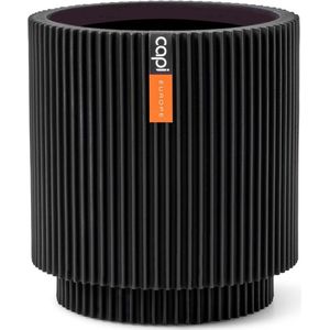 Capi Europe Bloempot binnen Groove zwart Ø 22,6 H 24,9 cm