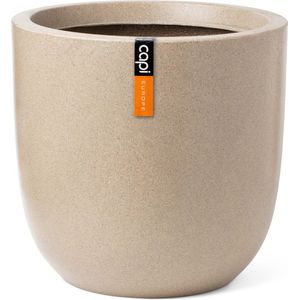 Capi Europe - Bloempot bol Waste Smooth NL - 35x34 - Terrazzo beige - Opening Ø29 - Bloempot voor binnen en buiten - Levenslang garantie - Breukbestendig - 100% Recyclebaar - CO2 Neutraal geproduceerd - KTB932