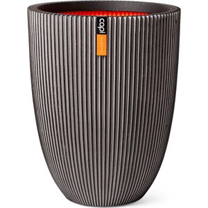 Capi Europe Bloempot buiten Groove antraciet Ø 34 H 46 cm