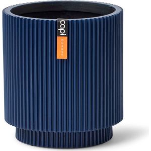 Capi Europe - Vaas cilinder Groove H8.8 cm blauw