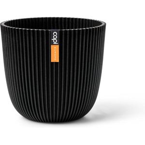 Pot bol Groove Textiel Zwart 22x20 cm - Capi europe