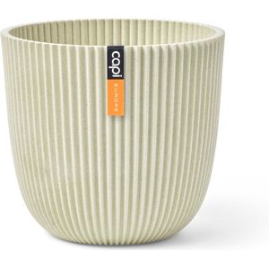 Pot bol groove 21x20 cm sawdust white - Capi europe