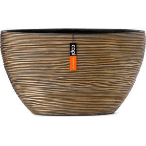Capi Europe - Nature-Rib - Bloempot - Goud/Zwart - 59 x 14 x 34 cm