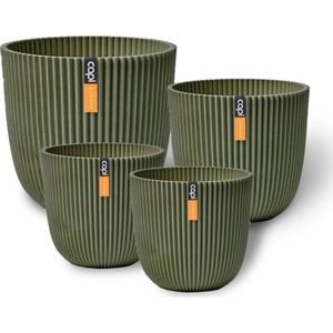 Capi Europe Pot bol Groove &apos;made with&apos; kunstgras - Set van 4