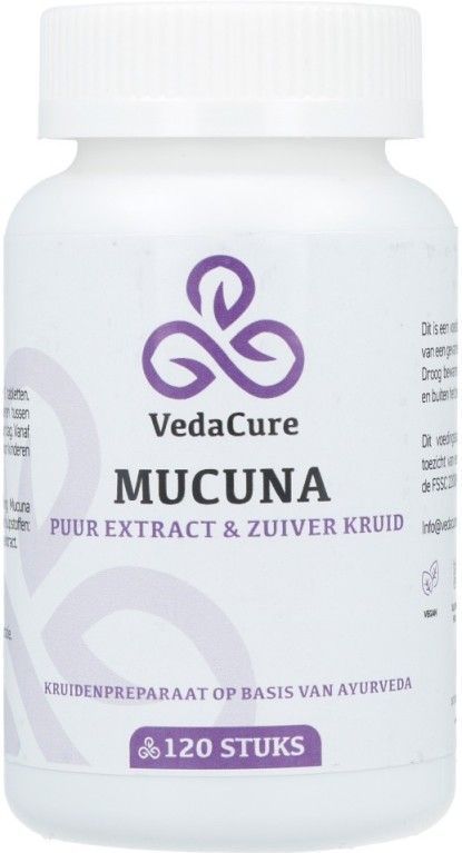 Voedingssupplement - Mucuna Pruriens - 20% Levo-Dopa - 120 Tabletten