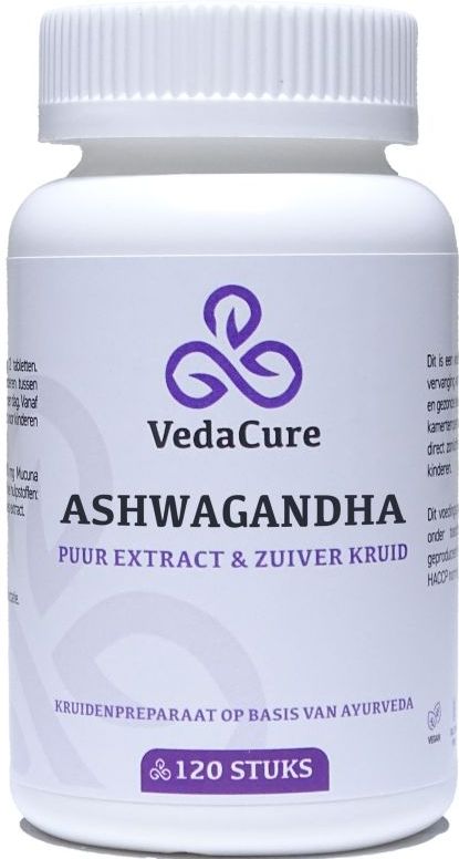 VedaCure - Ashwagandha Tabletten - 120 Stuks - Voedingssupplement