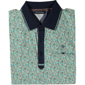 Fellows United - Polo Korte mouw - Heren - M - Turkoise - Katoen - 51.3619