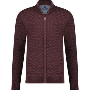 Fellows United - Gebreid vest - Heren - Bordeau - Katoen.1106