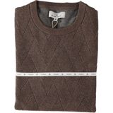 Fellows United - Ronde hals Trui - Heren - Bruin - Katoen.1153