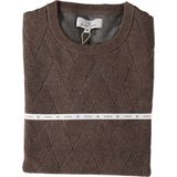 Fellows United - Ronde hals Trui - Heren - Bruin - Katoen.1153