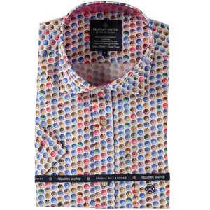 Fellows United - Overhemd - 51.6514.165 - Heren - Lange Mouw - 100% Katoen - Gekleurd Allover Dessin