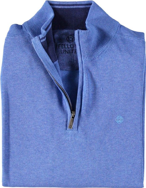 Fellows - United - Half-Zip Trui - Katoen - Modern Fit