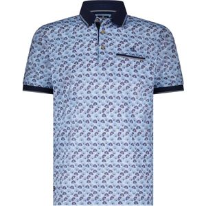 Fellows United - Polo Korte mouw - Heren - XXL - Licht blauw - Katoen - 51.3609