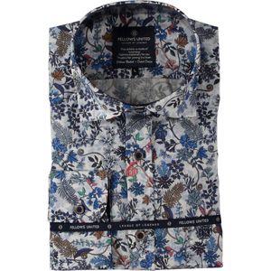 Fellows United - Casual Overhemd - Gebloemd - 100% Katoen - Modern Fit