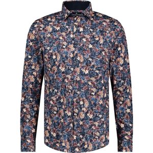 Fellows United - Lange Mouw Overhemd - Heren - Blauw - Katoen