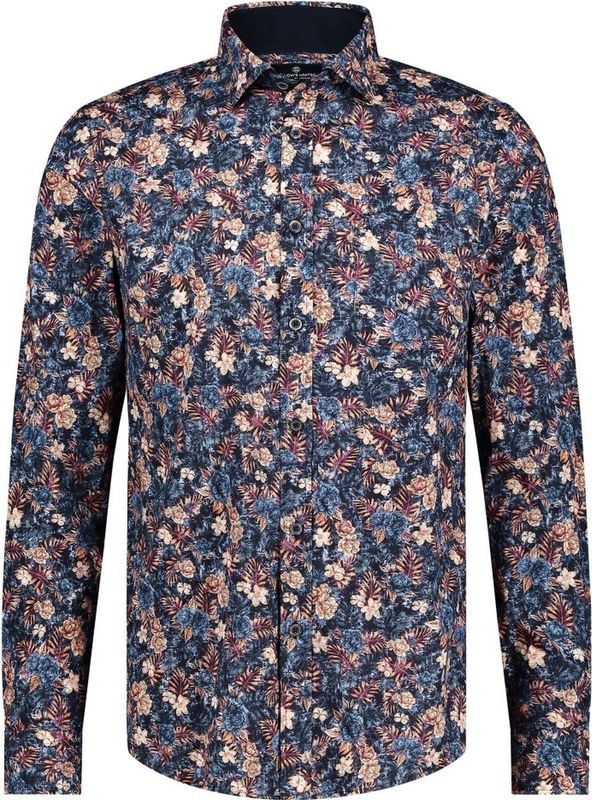 Fellows United - Overhemd - Gebloemd - Herfst Kleuren - 100% Katoen