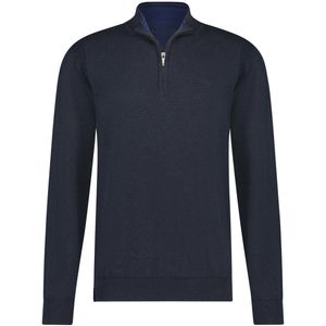 Fellows - Half-Zip Trui - Katoen - Modern Fit - Dunne Kwaliteit