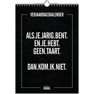 Rumag - Verjaardagskalender - Droge Humor - A4 - Met Ringband