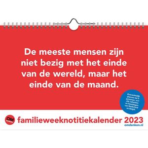 Omdenken FamilieWEEKnotitiekalender 2023 - oblong - 17,3x23,4 cm