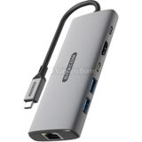 Sitecom - 6-in-1 USB-C Power Delivery Gen 2 Multiport Dockingstation - Zwart - USB-C