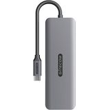 Sitecom - 8 in 1 USB-C PD Multiport Hub - 100 W Power Delivery - SD + MicroSD 25 MB/sec - HDMI