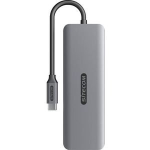 Sitecom - 8 in 1 USB-C PD Multiport Hub - 100 W Power Delivery - SD + MicroSD 25 MB/sec - HDMI
