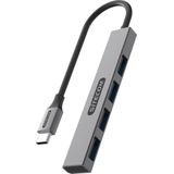 Sitecom - USB-C naar 4x USB-A Nano Hub - USB-C naar 4 x USB-A - Draagbaar