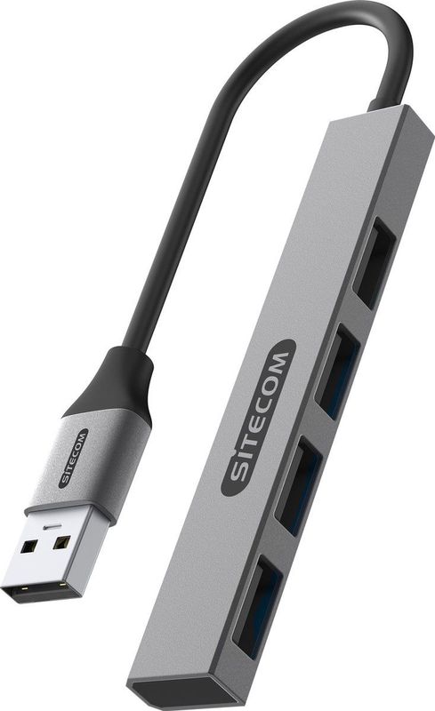 Sitecom - USB-A naar 4x USB-A Nano Hub - Zwart - Compact ontwerp