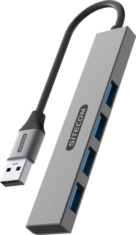 Sitecom - USB-A naar 4x USB-A Tiny Hub - USB-A - 4 Poorten - 20 cm Kabellengte