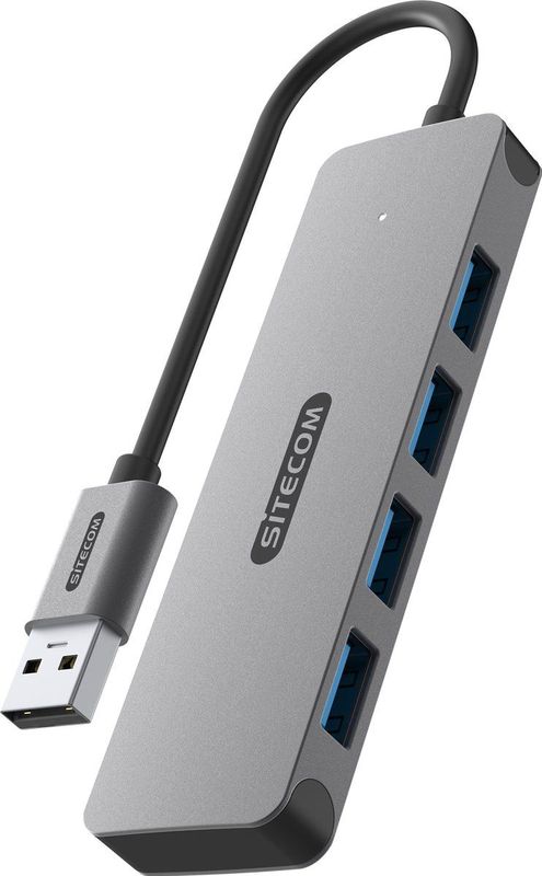 Sitecom - USB-A naar 4x USB-A Hub - Zwart - USB 3.0 - 5 Gbps