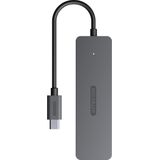 Sitecom - CN-5009 - USB-C naar 4x USB-A Hub - Grijs - USB 3.0