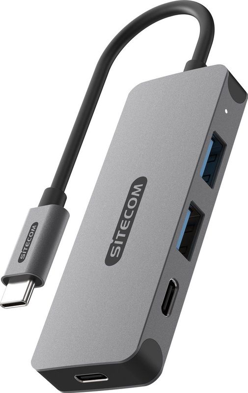 Sitecom - USB-C naar 2x USB-A + 2x USB-C - Hub - Zwart - 5 Gbps