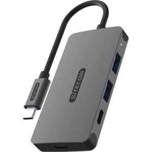 Sitecom - USB-C naar 2x USB-A + 2x USB-C Hub - Zwart - 10 Gbps