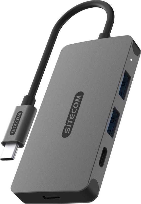 Sitecom - USB-C naar 2x USB-A + 2x USB-C Hub - Zwart - 10 Gbps